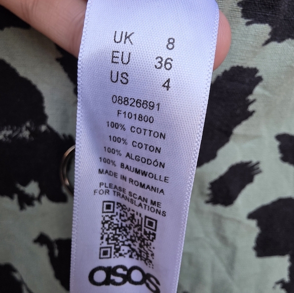 ASOS Black and Green Long Sleeve Jumpsuit - Picture 4 of 5